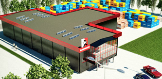 Modelowanie i rendering 3D hali Budowniczego